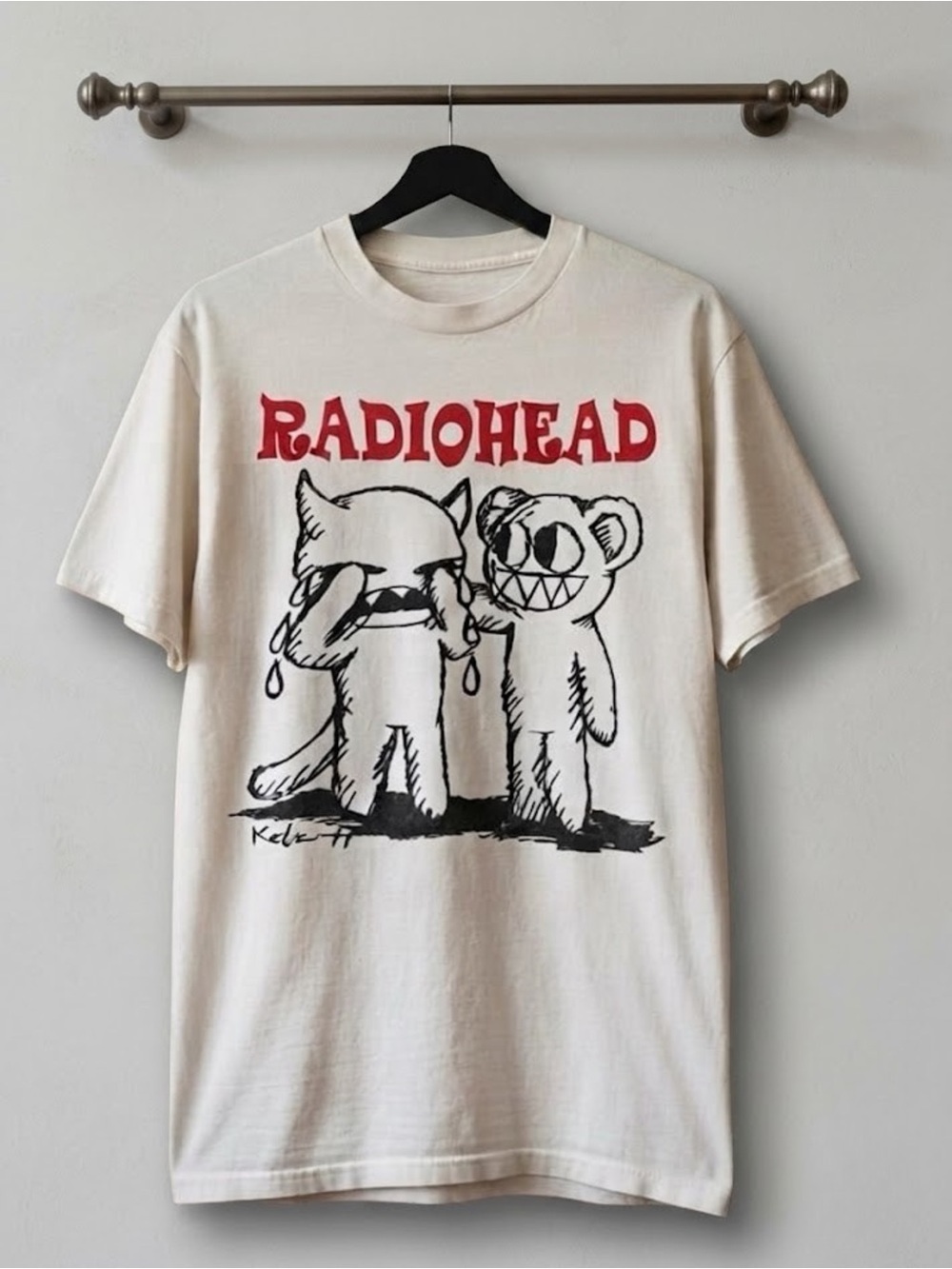 Radiohead Crying Minotaur Modified Bear 90s Rock Band Tee - Gildan